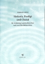 SINFONIA PREDIGT UND CHORAL FUER GEM CHOR UND 2 BLECHBLAESERCHOERE