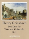 3 Duos op.1 f�r Viola und Violoncello Partitur und Stimmen
