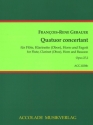 Gebauer, Francois-Rene, Quatuor concertant Fl�te, Oboe (Klarinette), Fagott, Horn Partitur & Stimmen