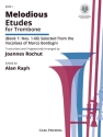 Melodious Etudes vol.1 (nos.1-60) (+Online Audio) for trombone with printable PDF-files/piano accompaniments