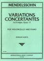 Mendelssohn Bartholdy, Felix - Variations concertantes D major for violoncello and piano