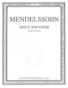 MENDELSSOHN F�lix Romance sans paroles n�1 Doux Souvenir PIANO partition