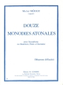 MERIOT Michel Monodies atonales (12) fl�te ou hautbois ou clarinette ou saxophone Partition