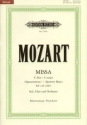 Messe C-Dur KV220 (KV196b) f�r Soli, gem Chor und Orchester Klavierauszug