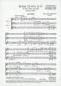 Missa brevis D-Dur op.63 f�r Knabenchor und Orgel Chorpartitur (la)
