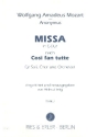 Missa C-Dur nach Cosi fan tutte f�r Soli, gem Chor und Orchester Partitur