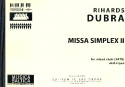 Missa simplex 2 for mixed chorus and organ score