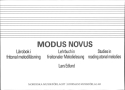 Modus Novus Lehrbuch in freitonaler Melodielesung