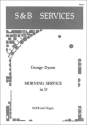 Morning Service D major for mixed chorus and organ score