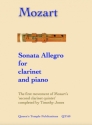 Mozart, Sonata Allegro for Clarinet & Piano