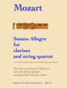 Mozart, Sonata Allegro for clarinet & string quartet Partitur und Stimmen