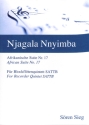Njagala Nnyimba f�r 5 Blockfl�ten (SATTB) Partitur und Stimmen