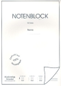 Notenblock 12 Systeme ohne Hilfslinien Din A4, 100 Seiten, 50 Bl�tter, Recyclingpapier