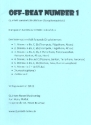 Off-Beat Number 1 f�r 5 Blechbl�ser (Saxophone) (Schlagzeug ad lib) Partitur und Stimmen