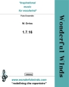 Orriss, M., 1.7.16 Flute Ensemble: Picc, 6 Fls, 2 Afls, Bfl. Partitur und Stimmen