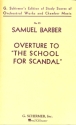 Ouverture to The School for Scandal for orchestra study score