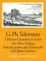 Pariser Quartett A-Dur Nr.3 f�r F�ete, Violine, Viola da gamba (Violoncello) und Bc