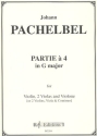 Partie a 4 in G major for 2 violins, 2 violas and violone (or other continuo) score and parts