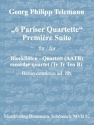 Premi�re Suite aus '6 Pariser Quartette' f�r 4 Blockfl�ten (AATB) und Bc ad lib. Partitur