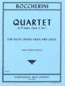 Quartet D major op.5,1 for flute, violin, viola and cello