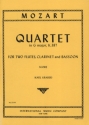 Quartet G major KV387 for 2 flutes, clarinet and bassoon study score