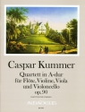 Quartett A-Dur op.90 f�r Fl�te, Violine, Viola und Violoncello Partitur und Stimmen