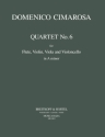 Quartett a-Moll Nr.6 f�r Fl�te, Violine, Viola und Violoncello Stimmen