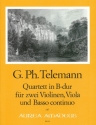 Quartett B-Dur f�r 2 Violinen, Viola und Bc Stimmen