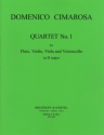 Quartett D-Dur Nr.1 f�r Fl�te, Violine, Viola und Violoncello Stimmen