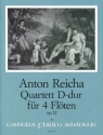 Quartett D-Dur op.12,8 f�r 4 Ffl�ten Partitur und Stimmen