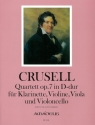 Quartett D-Dur op.7 f�r Klarinette, Violine, Viola und Violoncello,   Partitur und Stimmen
