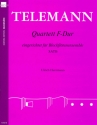 Quartett F-Dur f�r 4 Blockfl�ten (SATB) Partitur und Stimmen