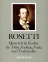 Quartett G-Dur f�r Fl�te, Violine, Viola und Violoncello Partitur und Stimmen