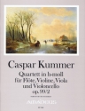 Quartett h-Moll op.99,2 f�r Fl�te, Violine, Viola und Violoncello Partitur und Stimmen