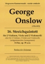 Quintett E-Dur Nr.16 op.39 f�r 2 Violinen, Viola und 2 Violoncelli Partitur und 6 Stimmen