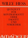 Quintett op.63 f�r Fagott und Streichquartett 5 Stimmen und Klavierauszug