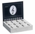Radiergummibox Violinschl�ssel 14,5x14,5x3cm 36 Radiergummis