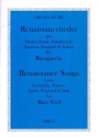 Renaissance-Lieder f�r 1-2 Bassgamben Spielpartitur