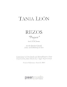 Rezos ('Prayers') for mixed chorus (and rehearsal piano) chorus Score