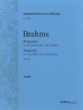 Rhapsodie op.53 f�r Alt, M�nnerchor und Orchester Partitur