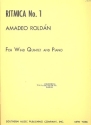 Ritmica No. 1 for flute, oboe, clarinet, bassoon, horn in F and piano score and parts