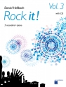 Rock it Vol. 3 (+CD) for 3 recorders (SAA/SAT) and piano score and parts