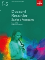Scales & Arpeggios 2018 Grades 1-5 for descant recorder