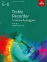 Scales & Arpeggios 2018 Grades 6-8 for treble recorder
