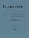 Sechs Sonaten op.14 f�r 2 Violoncelli (Fagotte) 2 Partituren
