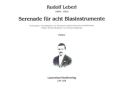 Serenade f�r acht Blasinstrumente f�r Oboen, 2 Klarinetten, 2 Fagotte und 2 H�rner Partitur