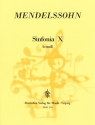 Sinfonia h-Moll Nr.10 (Jugendsinfonie Nr.10) f�r Streichorchester Partitur