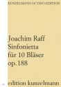 Sinfonietta op.188 f�r 2 Fl�ten, 2 Oboen, 2 Klarinetten, 2 Fagotte und 2 H�rner Studienpartitur