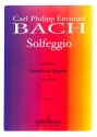Solfeggio for 4 saxophones (SATB) score and parts