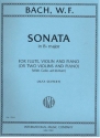 Sonata B flat major for flute, violin and piano (or 2 violins and piano)